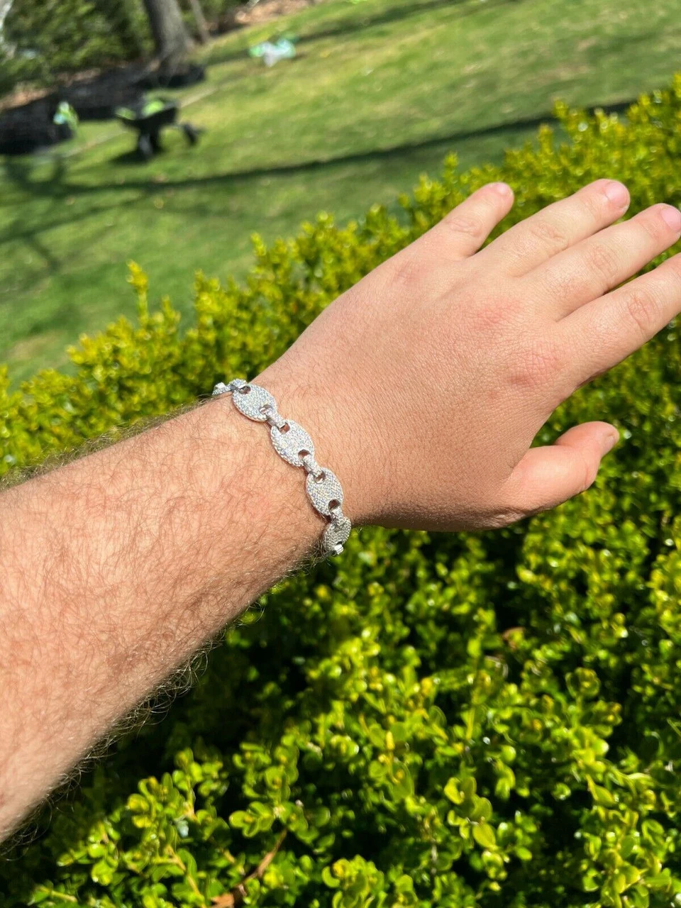 ICED Moissanite Gucci Link Bracelet 12mm Hip Hop 925 Silver Pass Diamond Tester 12 ICED Moissanite Gucci Link Bracelet 12mm Hip Hop 925 Silver Pass Diamond Tester - Image 10