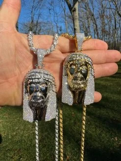 Iced Out Moissanite Jesus Piece Opens Up As Locket - Father Son & Holy Spirit Solid 925 Silver - 131 Grams! 30 Iced Out Moissanite Jesus Piece Opens Up As Locket - Father Son & Holy Spirit Solid 925 Silver - 131 Grams! -Harlem Bling Shop harlembling iced out moissanite jesus piece opens up as locket father son and holy spirit solid 925 silver 131 grams 26502.1702702672