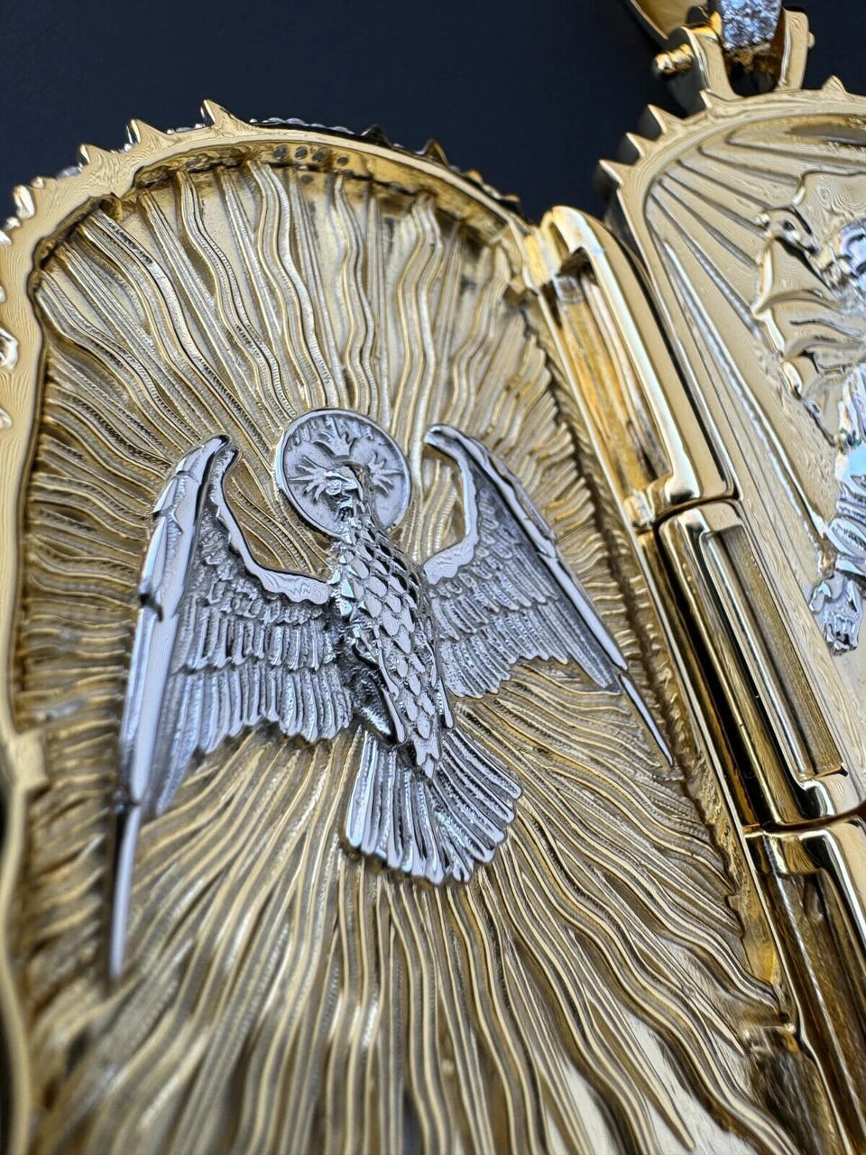 Iced Out Moissanite Jesus Piece Opens Up As Locket - Father Son & Holy Spirit Solid 925 Silver - 131 Grams! 16 Iced Out Moissanite Jesus Piece Opens Up As Locket - Father Son & Holy Spirit Solid 925 Silver - 131 Grams! - Image 14