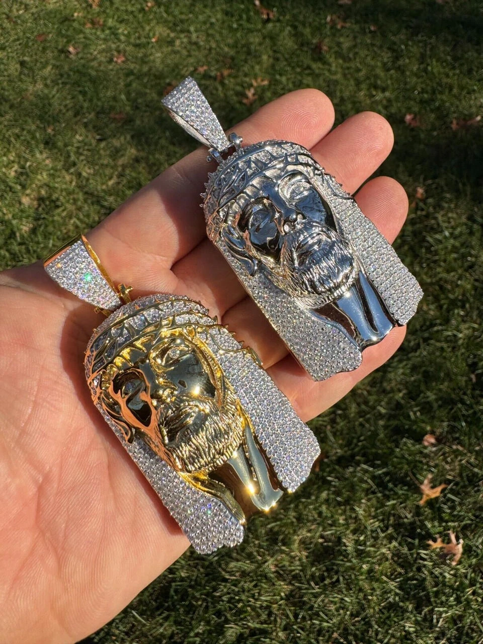 Iced Out Moissanite Jesus Piece Opens Up As Locket - Father Son & Holy Spirit Solid 925 Silver - 131 Grams! 20 Iced Out Moissanite Jesus Piece Opens Up As Locket - Father Son & Holy Spirit Solid 925 Silver - 131 Grams! - Image 18