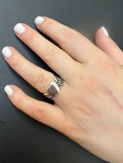 Irish Claddagh Friendship And Love 925 Sterling Silver Ring Heart W. Feathers 16 Irish Claddagh Friendship And Love 925 Sterling Silver Ring Heart W. Feathers -Harlem Bling Shop harlembling irish claddagh friendship and love 925 sterling silver ring heart w feathers 20496.1664301340