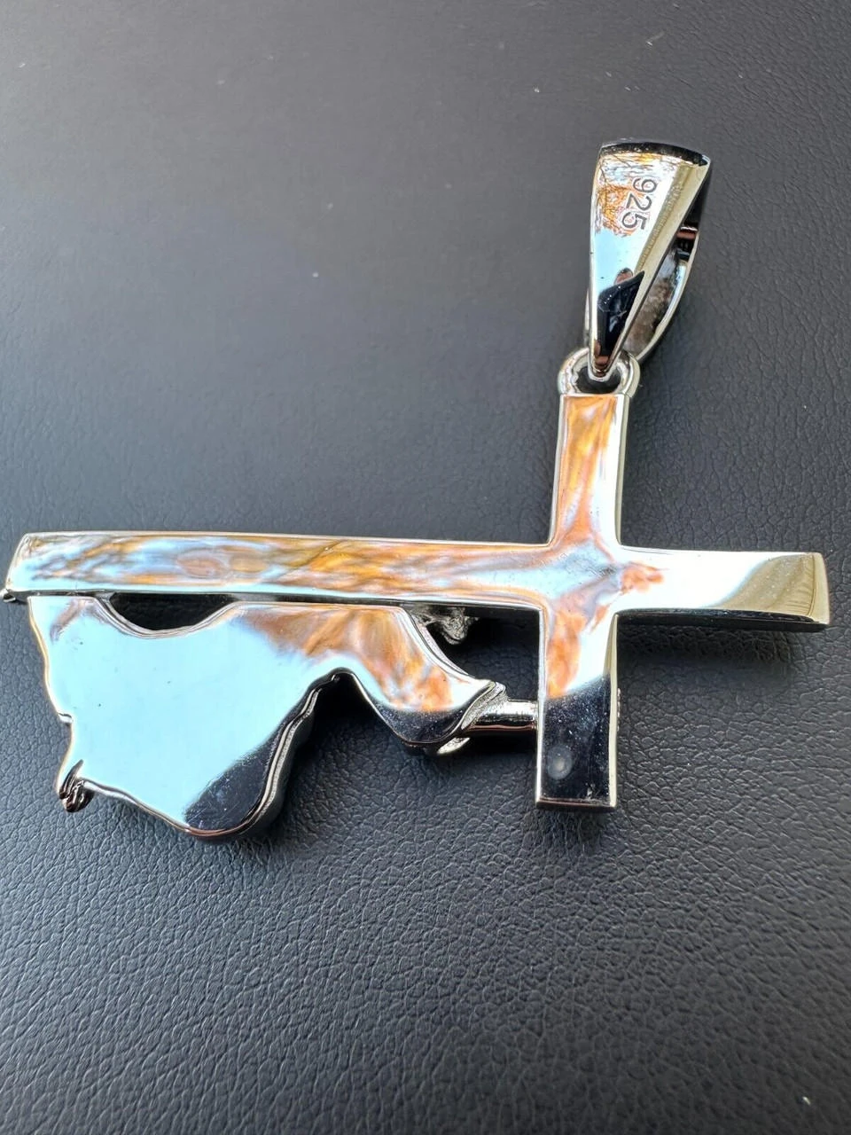 Jesus Carrying Cross Plain Crucifix Pendant Necklace 925 Sterling Silver 3 Sizes 16 Jesus Carrying Cross Plain Crucifix Pendant Necklace 925 Sterling Silver 3 Sizes - Image 14