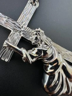 Jesus Carrying Cross Plain Crucifix Pendant Necklace 925 Sterling Silver 3 Sizes 26 Jesus Carrying Cross Plain Crucifix Pendant Necklace 925 Sterling Silver 3 Sizes -Harlem Bling Shop harlembling jesus carrying cross plain crucifix pendant necklace 925 sterling silver 3 sizes 27554.1699328756