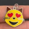 Kitty Cat Heart Eyes Emoji Solid 925 Sterling Silver 1" Pendant For Necklace 1 Kitty Cat Heart Eyes Emoji Solid 925 Sterling Silver 1" Pendant For Necklace -Harlem Bling Shop harlembling kitty cat heart eyes emoji solid 925 sterling silver 1 pendant for necklace 61498.1664384775
