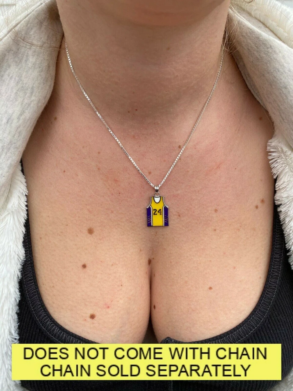 Kobe Bryant 24 Basketball Pendant Real 925 Sterling Silver / Gold Necklace 1" 7 Kobe Bryant 24 Basketball Pendant Real 925 Sterling Silver / Gold Necklace 1" - Image 5