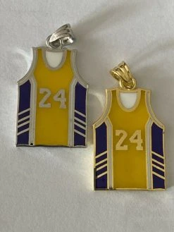 Kobe Bryant 24 Basketball Pendant Real 925 Sterling Silver / Gold Necklace 1" 20 Kobe Bryant 24 Basketball Pendant Real 925 Sterling Silver / Gold Necklace 1" -Harlem Bling Shop harlembling kobe bryant 24 basketball pendant real 925 sterling silver gold necklace 1 44489.1664396025
