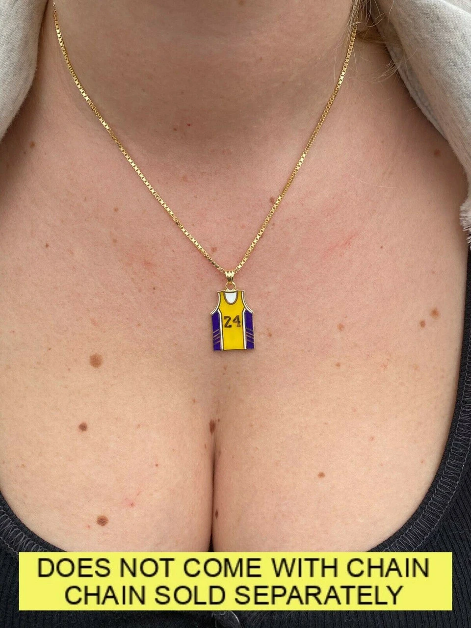 Kobe Bryant 24 Basketball Pendant Real 925 Sterling Silver / Gold Necklace 1" 6 Kobe Bryant 24 Basketball Pendant Real 925 Sterling Silver / Gold Necklace 1" - Image 4