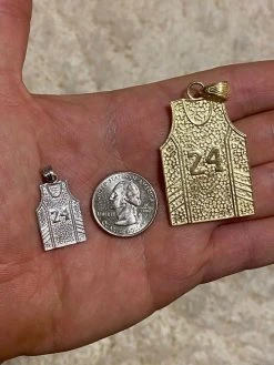 Kobe Bryant 24 Jersey Autograph Pendant Real 925 Sterling Silver / Gold Necklace -Harlem Bling Shop harlembling kobe bryant 24 jersey autograph pendant real 925 sterling silver gold necklace 24126.1664373452