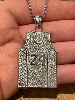 Kobe Bryant 24 Jersey Autograph Pendant Real 925 Sterling Silver / Gold Necklace -Harlem Bling Shop harlembling kobe bryant 24 jersey autograph pendant real 925 sterling silver gold necklace 40369.1664400409