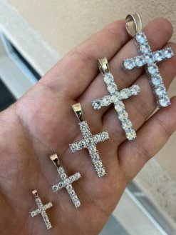 Ladies & Mens Diamond Cross Pendant Solid 925 Sterling Silver Iced Necklace -Harlem Bling Shop harlembling ladies and mens diamond cross pendant solid 925 sterling silver iced necklace 47307.1664371268