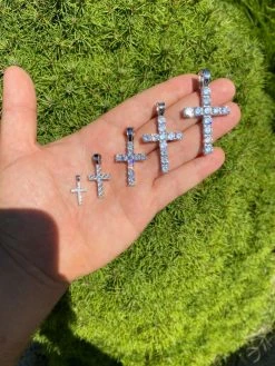 Ladies & Mens Diamond Cross Pendant Solid 925 Sterling Silver Iced Necklace -Harlem Bling Shop harlembling ladies and mens diamond cross pendant solid 925 sterling silver iced necklace 60714.1664393946