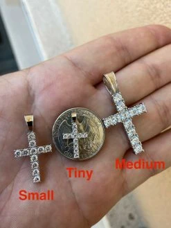 Ladies & Mens Diamond Cross Pendant Solid 925 Sterling Silver Iced Necklace -Harlem Bling Shop harlembling ladies and mens diamond cross pendant solid 925 sterling silver iced necklace 70878.1664381153