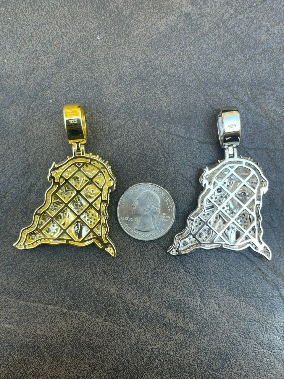 Large Baguette MOISSANITE 925 Silver Bust Down Jesus Piece Iced Hip Hop Necklace 13 Large Baguette MOISSANITE 925 Silver Bust Down Jesus Piece Iced Hip Hop Necklace - Image 11