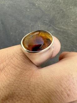 Large Genuine Baltic Amber Stone Mens Real Solid 925 Sterling Silver Signet Ring 39 Large Genuine Baltic Amber Stone Mens Real Solid 925 Sterling Silver Signet Ring -Harlem Bling Shop harlembling large genuine baltic amber stone mens real solid 925 sterling silver signet ring 12620.1682195021