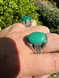 Large Green Malachite Gemstone Mens Real Solid 925 Sterling Silver Signet Ring 37 Large Green Malachite Gemstone Mens Real Solid 925 Sterling Silver Signet Ring -Harlem Bling Shop harlembling large green malachite gemstone mens real solid 925 sterling silver signet ring 50549.1682194967