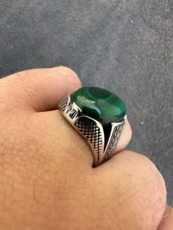 Large Green Malachite Gemstone Mens Real Solid 925 Sterling Silver Signet Ring 26 Large Green Malachite Gemstone Mens Real Solid 925 Sterling Silver Signet Ring -Harlem Bling Shop harlembling large green malachite gemstone mens real solid 925 sterling silver signet ring 53243.1682194963