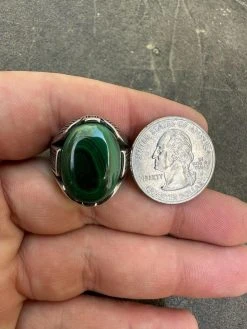 Large Green Malachite Gemstone Mens Real Solid 925 Sterling Silver Signet Ring 30 Large Green Malachite Gemstone Mens Real Solid 925 Sterling Silver Signet Ring -Harlem Bling Shop harlembling large green malachite gemstone mens real solid 925 sterling silver signet ring 78147.1682194925