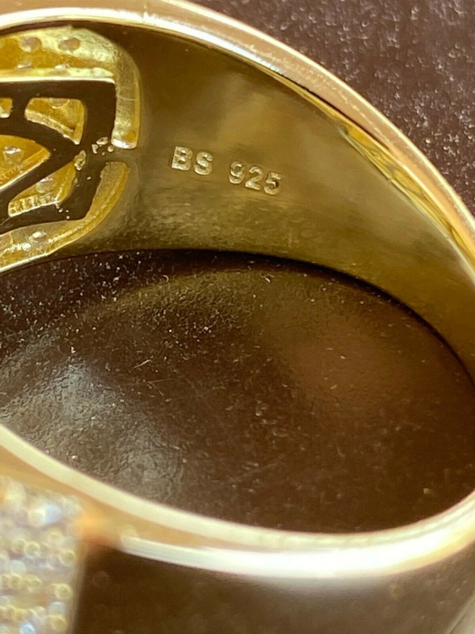 Large Iced 14k Gold Over Real Solid 925 Sterling Silver Men Diamond Ring Hip Hop 13 Large Iced 14k Gold Over Real Solid 925 Sterling Silver Men Diamond Ring Hip Hop - Image 11