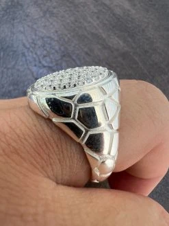 Large Nugget Mens Real Solid 925 Sterling Silver Iced CZ Pinky Ring Big Hip Hop 16 Large Nugget Mens Real Solid 925 Sterling Silver Iced CZ Pinky Ring Big Hip Hop -Harlem Bling Shop harlembling large nugget mens real solid 925 sterling silver iced cz pinky ring big hip hop 26590.1664299971