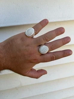 Large Nugget Mens Real Solid 925 Sterling Silver Iced CZ Pinky Ring Big Hip Hop 23 Large Nugget Mens Real Solid 925 Sterling Silver Iced CZ Pinky Ring Big Hip Hop -Harlem Bling Shop harlembling large nugget mens real solid 925 sterling silver iced cz pinky ring big hip hop 39093.1664300655