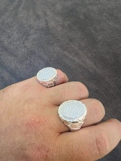 Large Nugget Mens Real Solid 925 Sterling Silver Iced CZ Pinky Ring Big Hip Hop 21 Large Nugget Mens Real Solid 925 Sterling Silver Iced CZ Pinky Ring Big Hip Hop -Harlem Bling Shop harlembling large nugget mens real solid 925 sterling silver iced cz pinky ring big hip hop 69502.1664301887