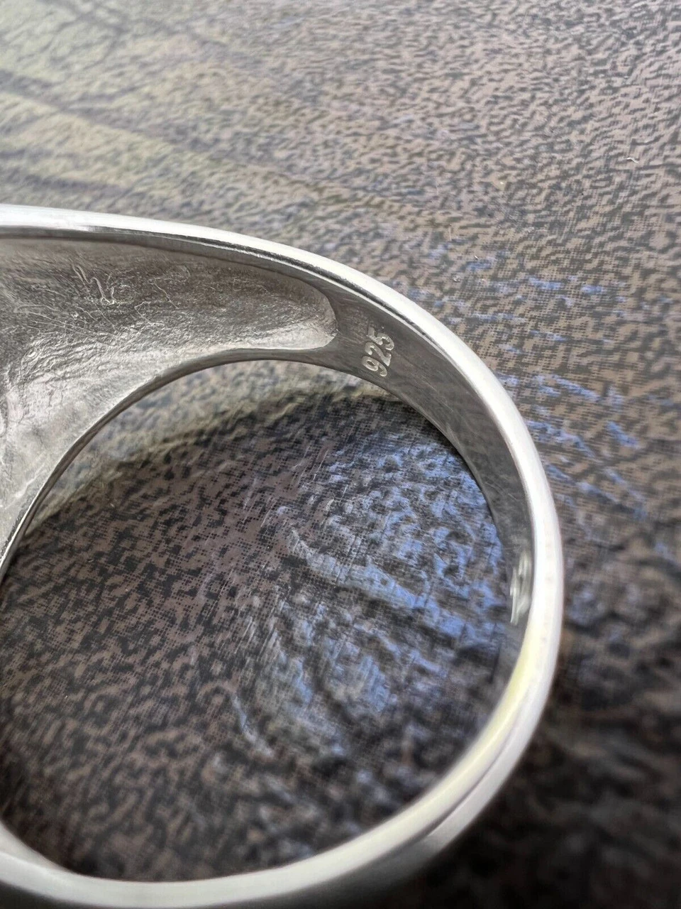 Large Oval Mens Real Solid 925 Sterling Silver Iced CZ Pinky Ring Big Hip Hop 7 Large Oval Mens Real Solid 925 Sterling Silver Iced CZ Pinky Ring Big Hip Hop - Image 5