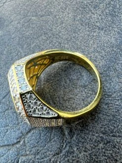 Large Real 14k Gold Vermeil 3ct MOISSANITE Pinky RING Hip Hop Pass Diamond Test 24 Large Real 14k Gold Vermeil 3ct MOISSANITE Pinky RING Hip Hop Pass Diamond Test -Harlem Bling Shop harlembling large real 14k gold vermeil 3ct moissanite pinky ring hip hop pass diamond test 08598.1664356441