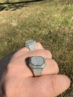 Large Real 14k Gold Vermeil 3ct MOISSANITE Pinky RING Hip Hop Pass Diamond Test 20 Large Real 14k Gold Vermeil 3ct MOISSANITE Pinky RING Hip Hop Pass Diamond Test -Harlem Bling Shop harlembling large real 14k gold vermeil 3ct moissanite pinky ring hip hop pass diamond test 83179.1664358010