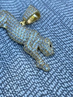 Large Real 925 Sterling Panther Cheetah Puma Pendant Necklace Iced Gold Silver 20 Large Real 925 Sterling Panther Cheetah Puma Pendant Necklace Iced Gold Silver -Harlem Bling Shop harlembling large real 925 sterling panther cheetah puma pendant necklace iced gold silver 10632.1664382080