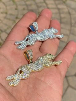 Large Real 925 Sterling Panther Cheetah Puma Pendant Necklace Iced Gold Silver 17 Large Real 925 Sterling Panther Cheetah Puma Pendant Necklace Iced Gold Silver -Harlem Bling Shop harlembling large real 925 sterling panther cheetah puma pendant necklace iced gold silver 20312.1664377301