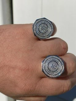 Large Real Solid 925 Sterling Silver Men's Baguette Diamond Pinky Ring Hip Hop 15 Large Real Solid 925 Sterling Silver Men's Baguette Diamond Pinky Ring Hip Hop -Harlem Bling Shop harlembling large real solid 925 sterling silver mens baguette diamond pinky ring hip hop 71167.1664397297