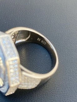 Large Real Solid 925 Sterling Silver Men's Baguette Diamond Pinky Ring Hip Hop 24 Large Real Solid 925 Sterling Silver Men's Baguette Diamond Pinky Ring Hip Hop -Harlem Bling Shop harlembling large real solid 925 sterling silver mens baguette diamond pinky ring hip hop 87240.1664378991