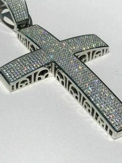 Large Solid 925 Silver Mens Cross 5ct Diamonds 3.25” BIG Hip Hop Pendant Jesus 17 Large Solid 925 Silver Mens Cross 5ct Diamonds 3.25” BIG Hip Hop Pendant Jesus -Harlem Bling Shop harlembling large solid 925 silver mens cross 5ct diamonds 3.25 big hip hop pendant jesus 35136.1664400379