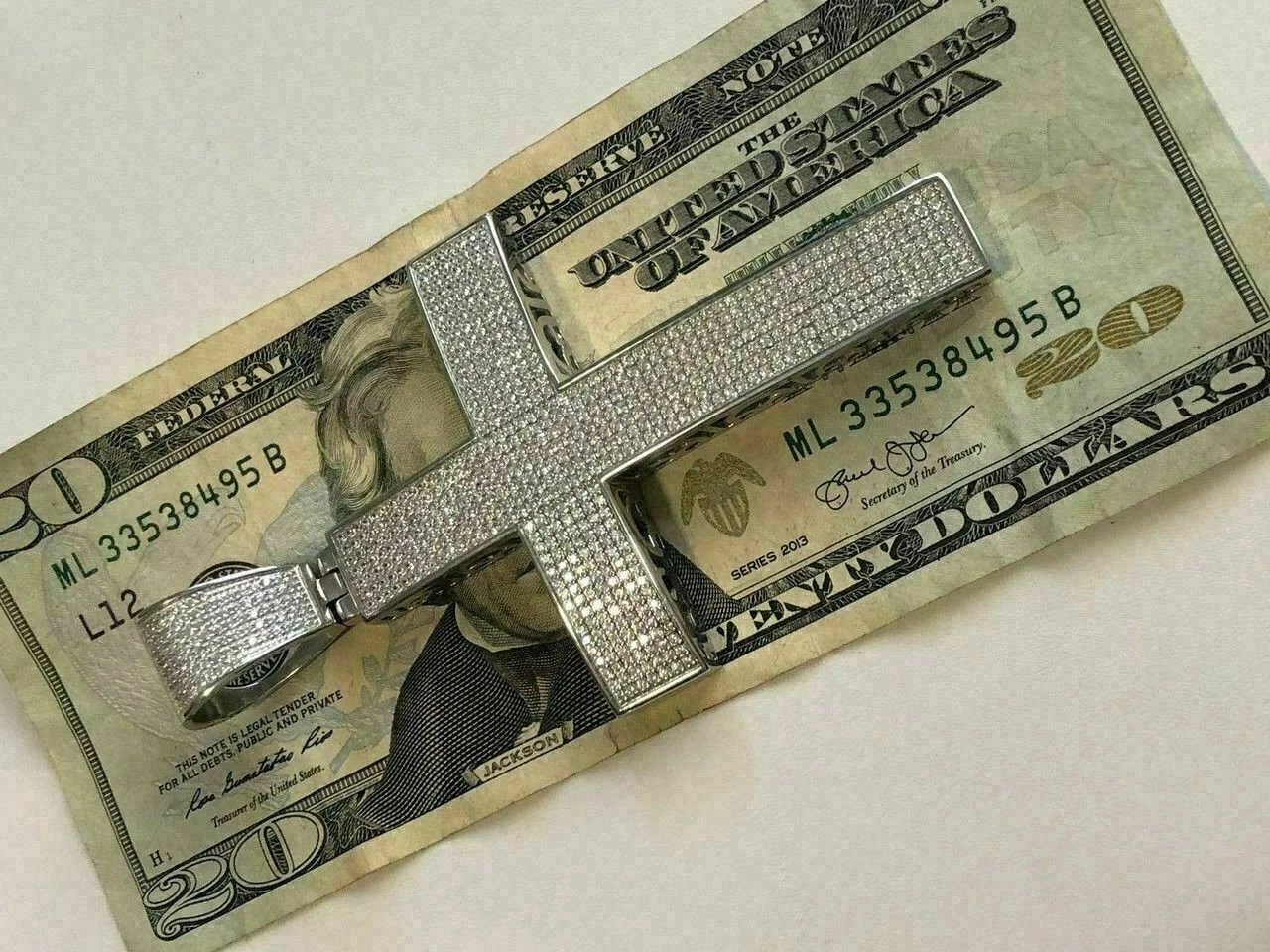 Large Solid 925 Silver Mens Cross 5ct Diamonds 3.25” BIG Hip Hop Pendant Jesus 8 Large Solid 925 Silver Mens Cross 5ct Diamonds 3.25” BIG Hip Hop Pendant Jesus - Image 6