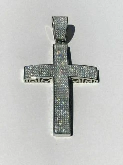 Large Solid 925 Silver Mens Cross 5ct Diamonds 3.25” BIG Hip Hop Pendant Jesus 16 Large Solid 925 Silver Mens Cross 5ct Diamonds 3.25” BIG Hip Hop Pendant Jesus -Harlem Bling Shop harlembling large solid 925 silver mens cross 5ct diamonds 3.25 big hip hop pendant jesus 61878.1664374131