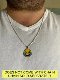Laughing Smiley LOL Emoji Solid 925 Sterling Silver 1" Pendant For Necklace 16 Laughing Smiley LOL Emoji Solid 925 Sterling Silver 1" Pendant For Necklace -Harlem Bling Shop harlembling laughing smiley lol emoji solid 925 sterling silver 1 pendant for necklace 27902.1664376295