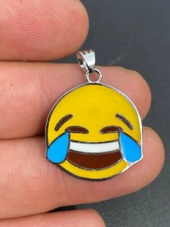 Laughing Smiley LOL Emoji Solid 925 Sterling Silver 1" Pendant For Necklace 23 Laughing Smiley LOL Emoji Solid 925 Sterling Silver 1" Pendant For Necklace -Harlem Bling Shop harlembling laughing smiley lol emoji solid 925 sterling silver 1 pendant for necklace 75758.1664396071