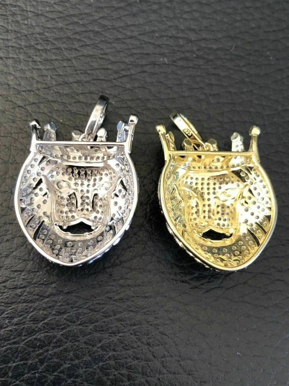 Lion W. Crown Solid 925 Sterling Silver Pendant Diamond African Rasta LEO Chain 10 Lion W. Crown Solid 925 Sterling Silver Pendant Diamond African Rasta LEO Chain - Image 8