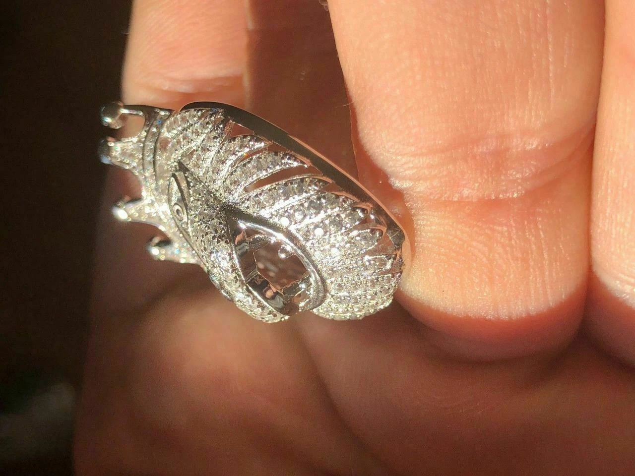 Lion W. Crown Solid 925 Sterling Silver Pendant Diamond African Rasta LEO Chain 11 Lion W. Crown Solid 925 Sterling Silver Pendant Diamond African Rasta LEO Chain - Image 9