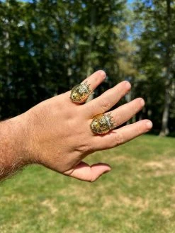 Lion W. Moissanite Baguette Crown 3D Mens Ring - 14k Gold Over Real 925 Silver 24 Lion W. Moissanite Baguette Crown 3D Mens Ring - 14k Gold Over Real 925 Silver -Harlem Bling Shop harlembling lion w moissanite baguette crown 3d mens ring 14k gold over real 925 silver 62713.1690329963