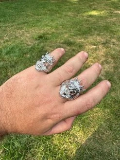 Lion W. Moissanite Baguette Crown 3D Mens Ring - Real Solid 925 Sterling Silver 24 Lion W. Moissanite Baguette Crown 3D Mens Ring - Real Solid 925 Sterling Silver -Harlem Bling Shop harlembling lion w moissanite baguette crown 3d mens ring real solid 925 sterling silver 00735.1690329940