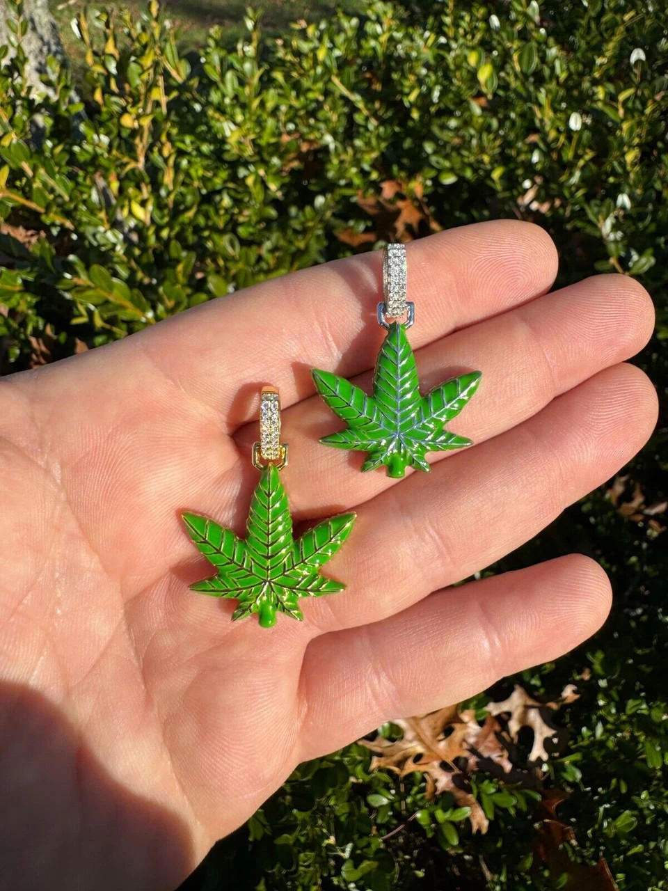 Marijuana Pendant Moissanite 925 Silver Marijuana Weed Leaf Pendant Necklace 20 Marijuana Pendant Moissanite 925 Silver Marijuana Weed Leaf Pendant Necklace - Image 18