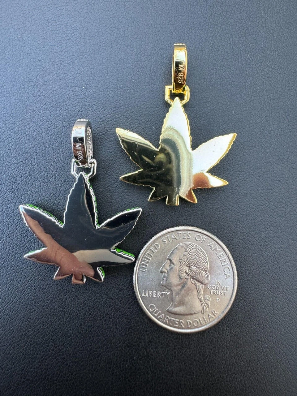 Marijuana Pendant Moissanite 925 Silver Marijuana Weed Leaf Pendant Necklace 8 Marijuana Pendant Moissanite 925 Silver Marijuana Weed Leaf Pendant Necklace - Image 6