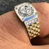 Men 10k Gold & Real Solid 925 Sterling Silver Presidential Watch Band Ring Pinky -Harlem Bling Shop harlembling men 10k gold and real solid 925 sterling silver presidential watch band ring pinky 33602.1664383465