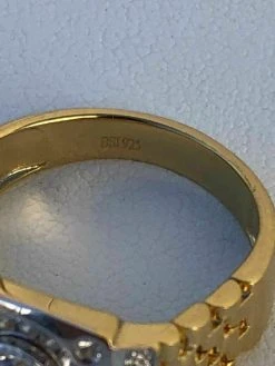 Men 10k Gold & Real Solid 925 Sterling Silver Presidential Watch Band Ring Pinky -Harlem Bling Shop harlembling men 10k gold and real solid 925 sterling silver presidential watch band ring pinky 57540.1664387668