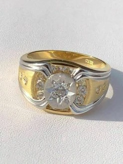 Men 14k Gold & Real Solid 925 Silver Super Iced Star Ring Size Man Made Diamond -Harlem Bling Shop harlembling men 14k gold and real solid 925 silver super iced star ring size man made diamond 23487.1664373864