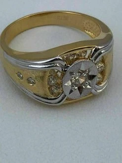 Men 14k Gold & Real Solid 925 Silver Super Iced Star Ring Size Man Made Diamond -Harlem Bling Shop harlembling men 14k gold and real solid 925 silver super iced star ring size man made diamond 65030.1664372910