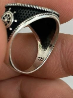 Men 14k Gold & Real Solid 925 Sterling Silver Anchor Sailor Compass Ring Sz 7-13 -Harlem Bling Shop harlembling men 14k gold and real solid 925 sterling silver anchor sailor compass ring sz 7 13 48722.1664400618