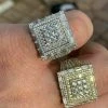 Men 14k Gold Sterling Silver Baguette Diamond Square Flooded Out Icy Pinky RING 1 Men 14k Gold Sterling Silver Baguette Diamond Square Flooded Out Icy Pinky RING -Harlem Bling Shop harlembling men 14k gold sterling silver baguette diamond square flooded out icy pinky ring 67868.1664387508