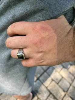 Men Real 925 Sterling Silver Simulated Black Diamond Gem Stone Pinky Ring Iced -Harlem Bling Shop harlembling men real 925 sterling silver simulated black diamond gem stone pinky ring iced 05862.1664302625